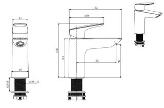 Комплект для ванны Aquatek Вега AQ1031CR хром